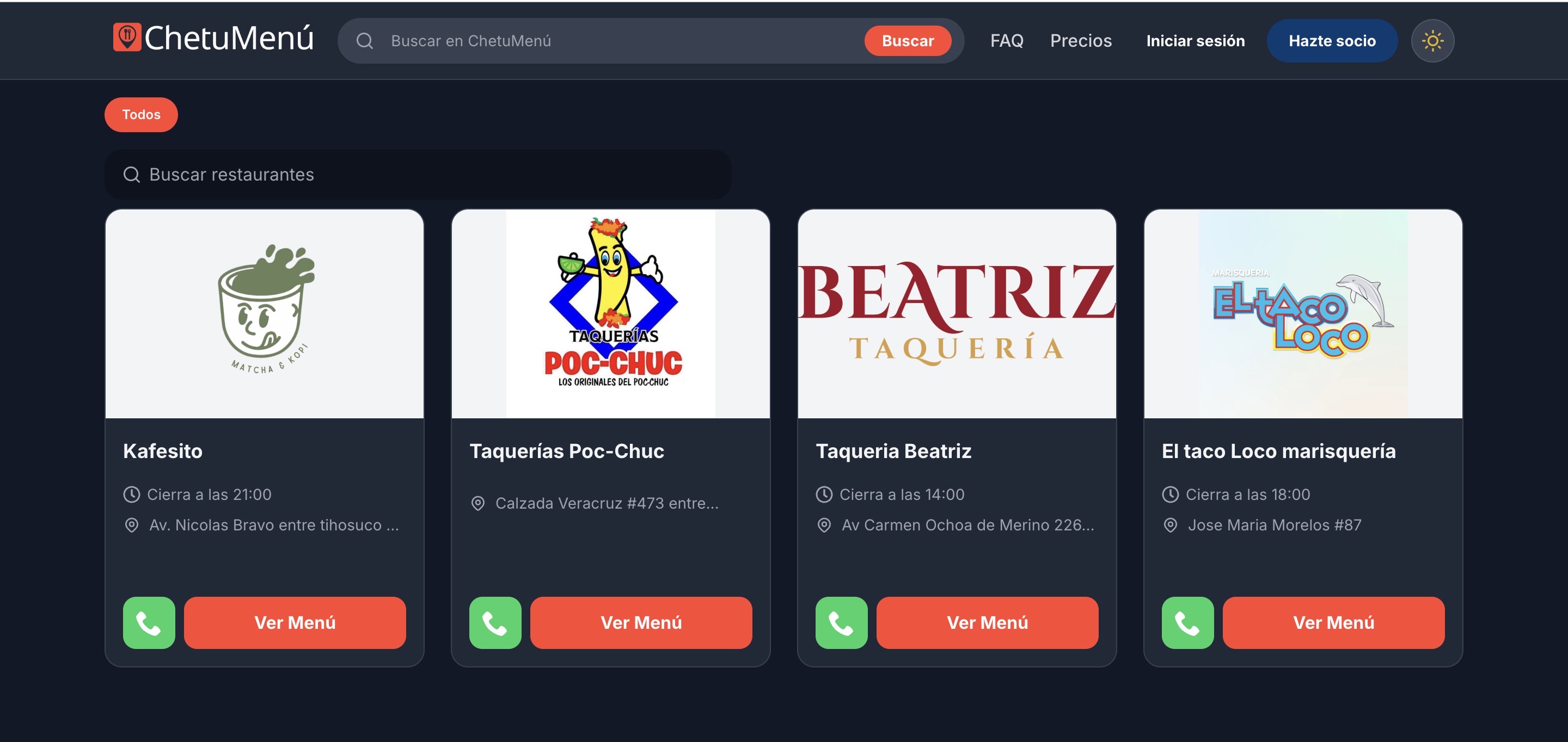 Pantalla de Chetumenú